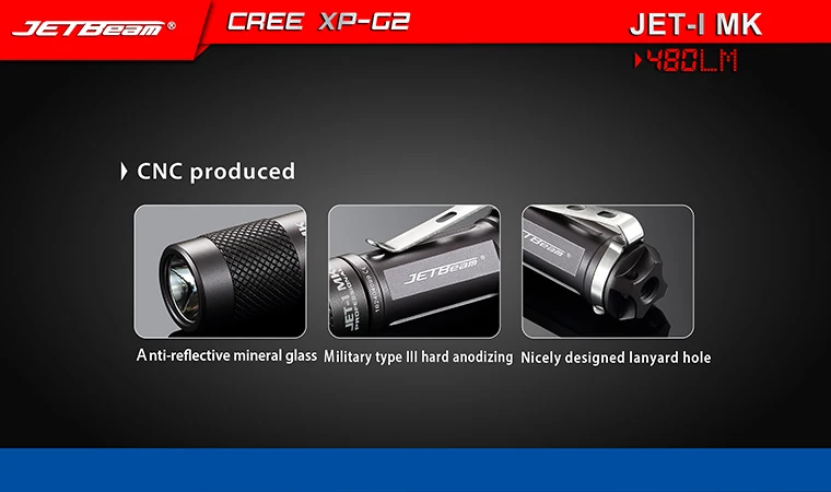 Светодиодный фонарь JETBeam JET-1 Cree светодиодный светильник мощностью 480 лм с