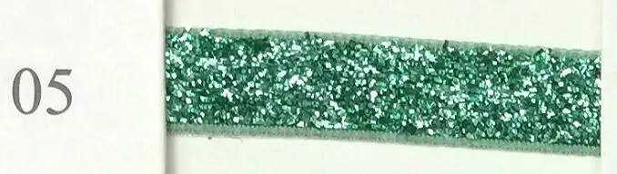 Zerzeemooy 3/8 дюймов, 9-10 мм 50Y в рулонах/Sparkle эластичный Блестящий Лента металлик бархатной ленты лента для волос с кружевом - Цвет: 05