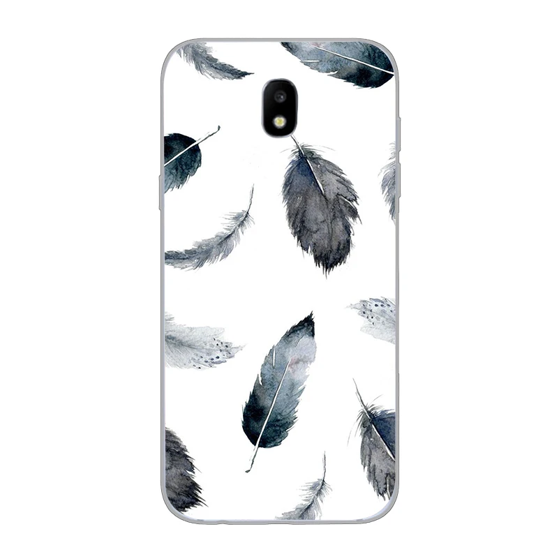 ciciber Cover For Samsung Galaxy J 8 7 6 5 4 3 2 1 Europe Pro Core Prime 2016 2017 2018 Phone Cases Soft TPU Fashion Feather |