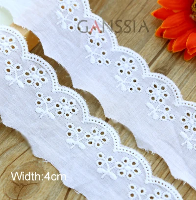 1yardWidth:4 см маленький цветок дизайн хлопковая одежда с вышивкой кружевная ткань