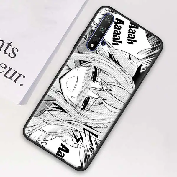 011 Аниме девушка мультфильм Япония милые лица Черный силиконовый чехол для huawei Honor 20 Pro 10 20 Lite 20i V20 8X 8C 8A 8S Play Enjoy 9e 9s - Цвет: 011