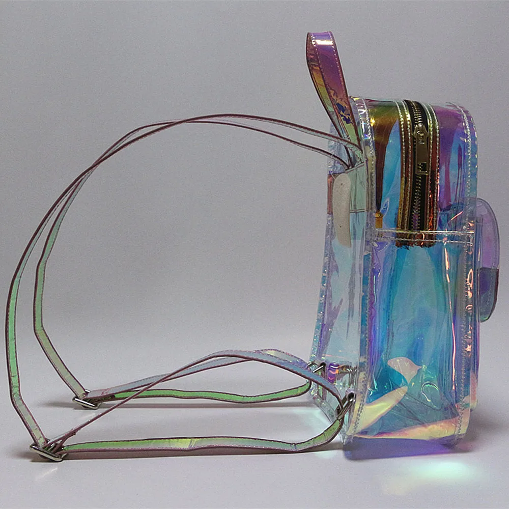 Мода Голограмма сумка лазерная мини рюкзак с блестками голографическая Harajuku