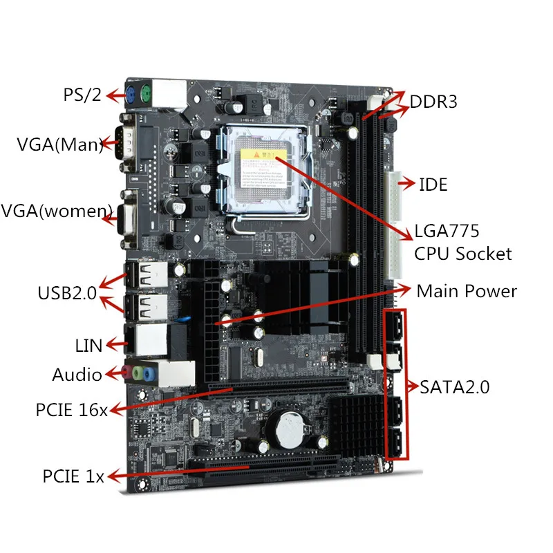 Новая материнская плата G41 настольная Материнская LGA775 двухъядерный