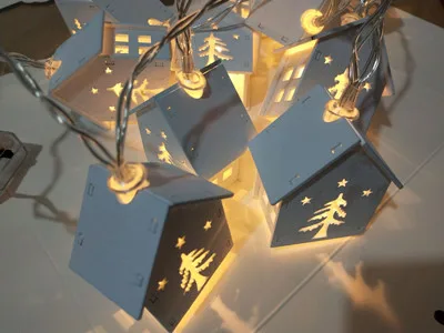 Christmas Tree KONCO 10 шт светодиодный Рождественские огни для наружной, рождественские украшения для дома Дерево, светодиодный свет Рождество Tress украшения лося - Цвет: Christmas Tree