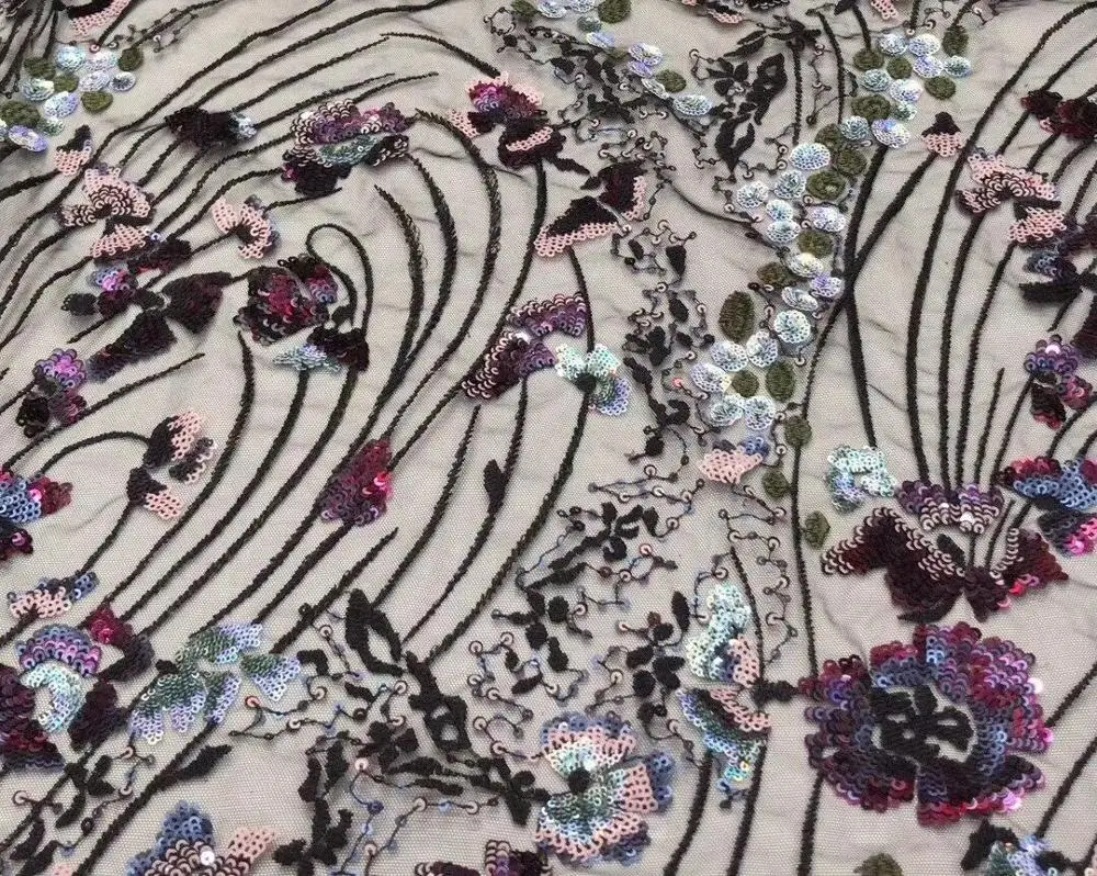 high class french lace fabric ZH-8887 African tulle embroidery lace fabric