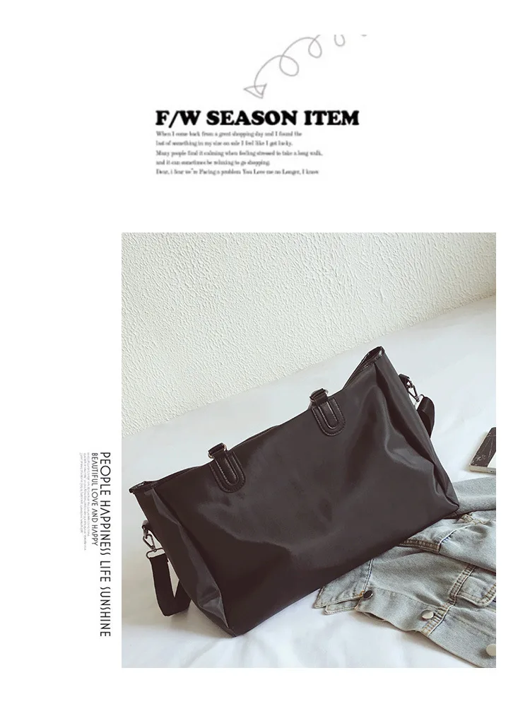 Fashion Casual PU Leather Travel Bags Black Couple Cartoon Dog Embroidery Overnight Weekend Bag Short Trip GYM Big Hand Luggage