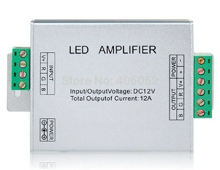 

12V 12A 144W LED RGB Amplifier Controller for 3528/5050 SMD RGB LED Strip