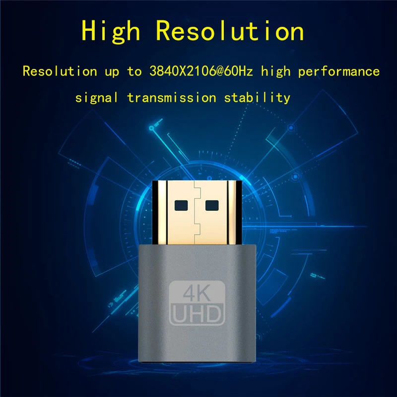 2019 HDMI адаптер для замены дисплея 4 K VGA Виртуальная вилка виртуальный эмулятор DDC