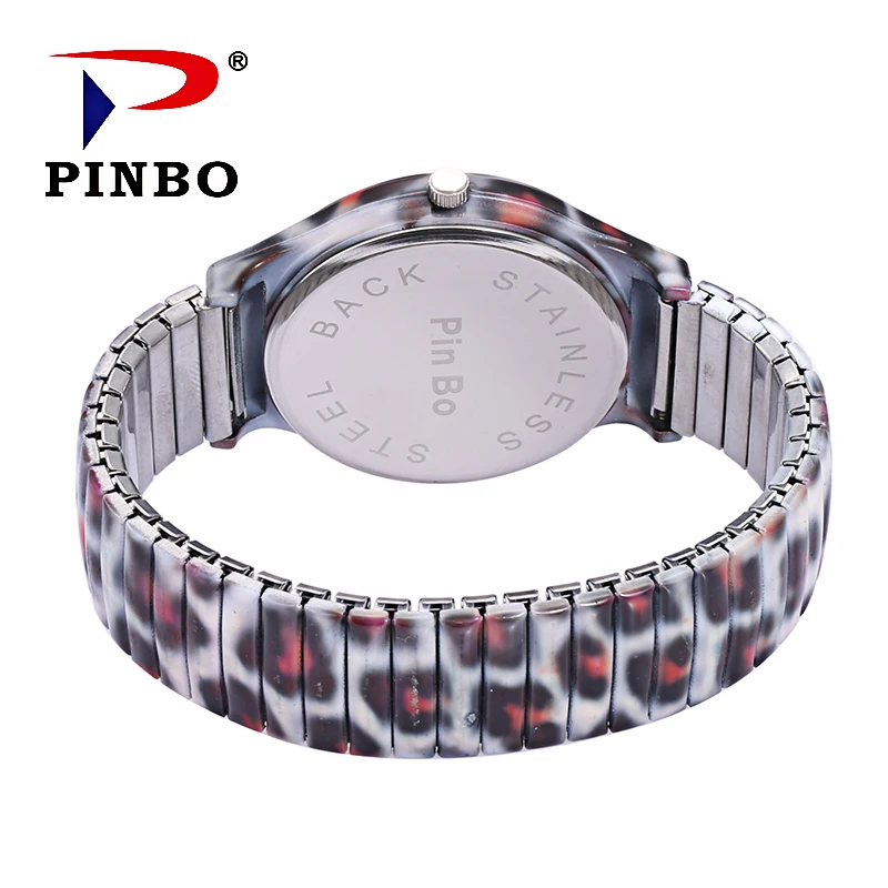 Женские наручные часы PINBO роскошные Брендовые Часы с леопардовым принтом и