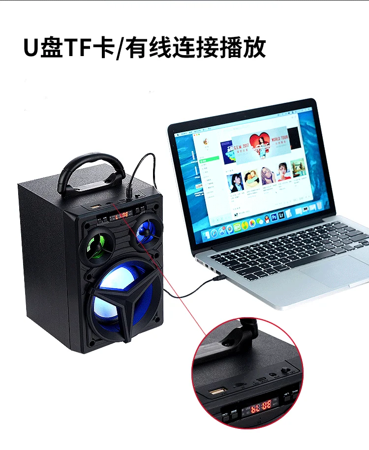 [Биоколонки] Беспроводная Bluetooth колонка мини портативный музыкальный плеер TF