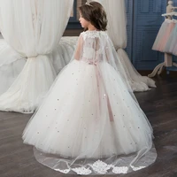first communion dresses for girls long sleeves solid o neck lace ball gown flower girl dresses for weddings birthday vestidos