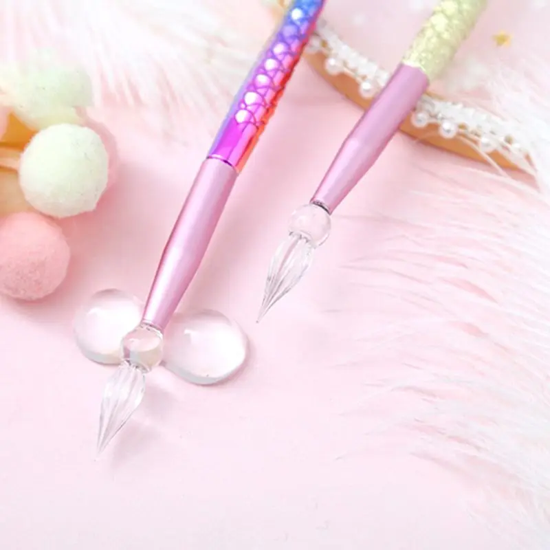 Красивая стеклянная ручка с рисунком рыбы чернильные перьевые ручки набор для