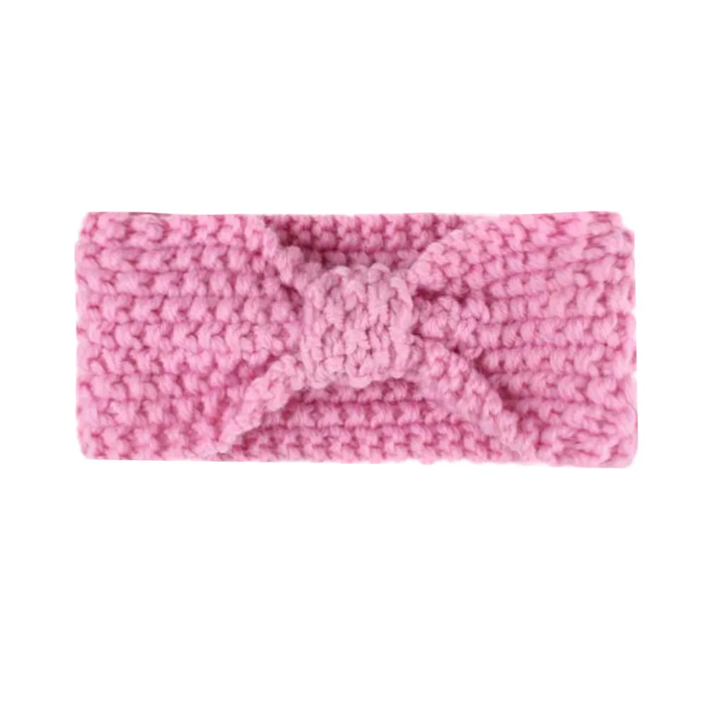 

30pc/lot,Winter Warmer Ear Knitted Headband Turban For Girls Boys Crochet Bow Wide Stretch Hairband Headwrap Hair Accessories