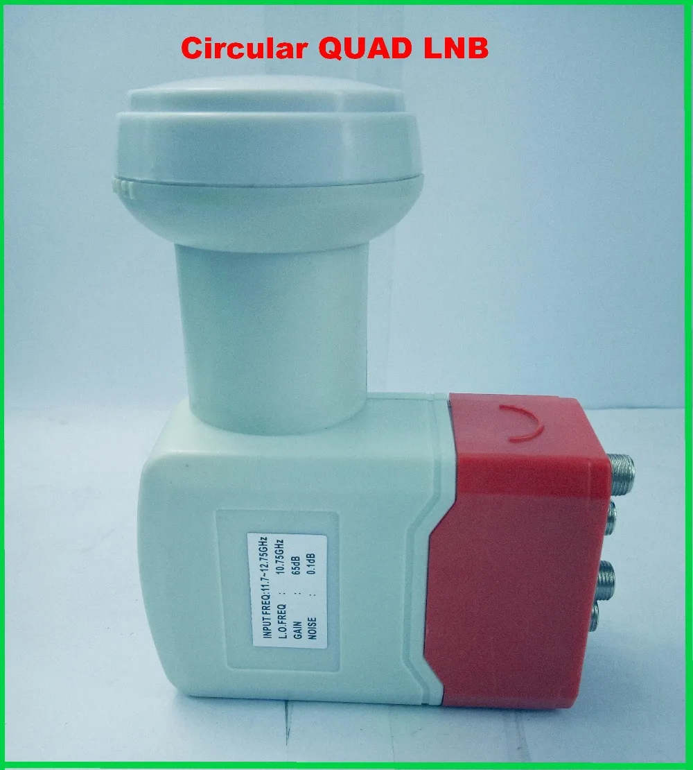 Круговая поляризация Quad LNB 10 75 ГГц лучший сигнал цифровой HD KU Band