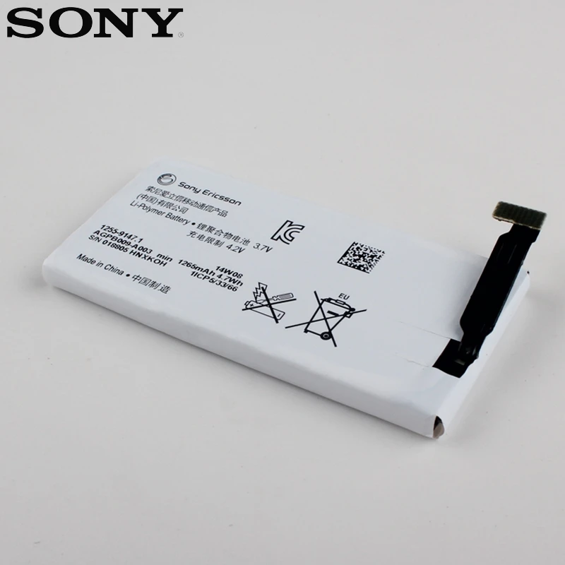 Оригинальная сменная батарея sony для sony ST27i ST27 Xperia go ST27a advance, настоящая батарея для телефона 1265 мАч