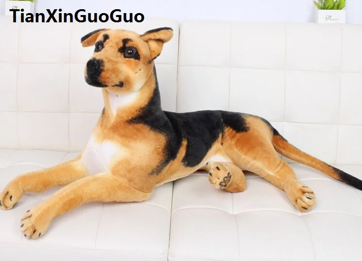 Satin Al Büyük 85cm Yalan çoban Peluş Oyuncak Wolfhound Köpek Atmak Yastık Doğum Günü Hediyesi W2626