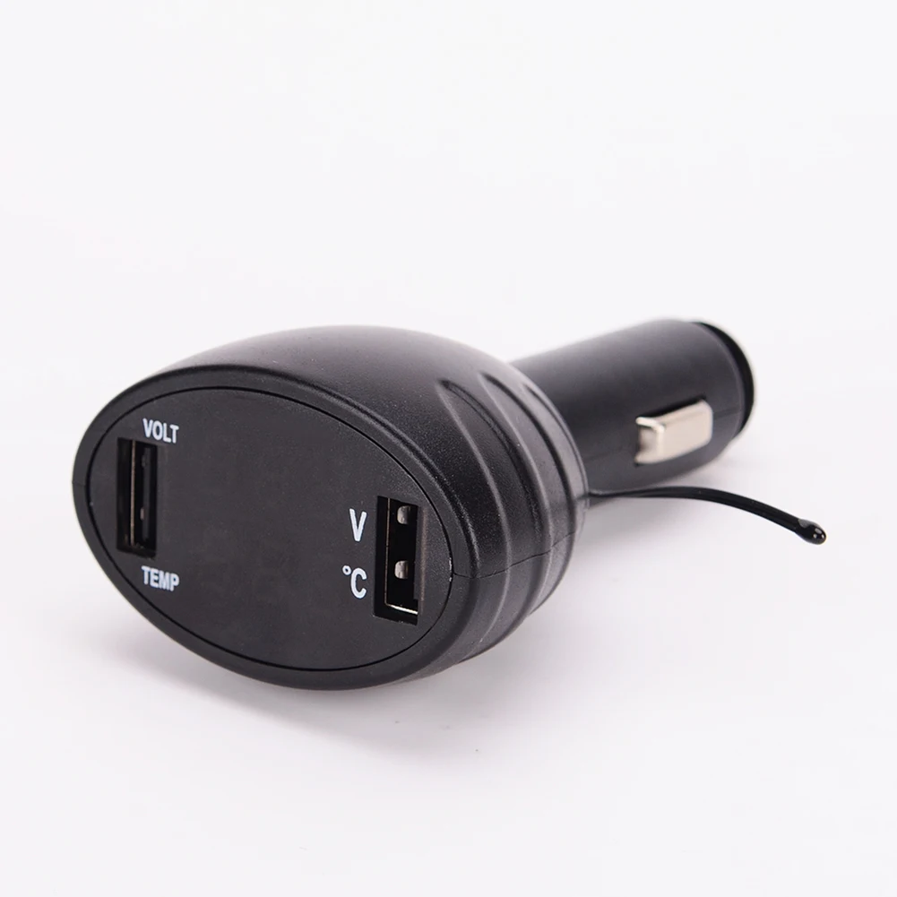 Alloet 3 в 1 устройство для автомобиля с двумя портами USB Зарядное светодиодный