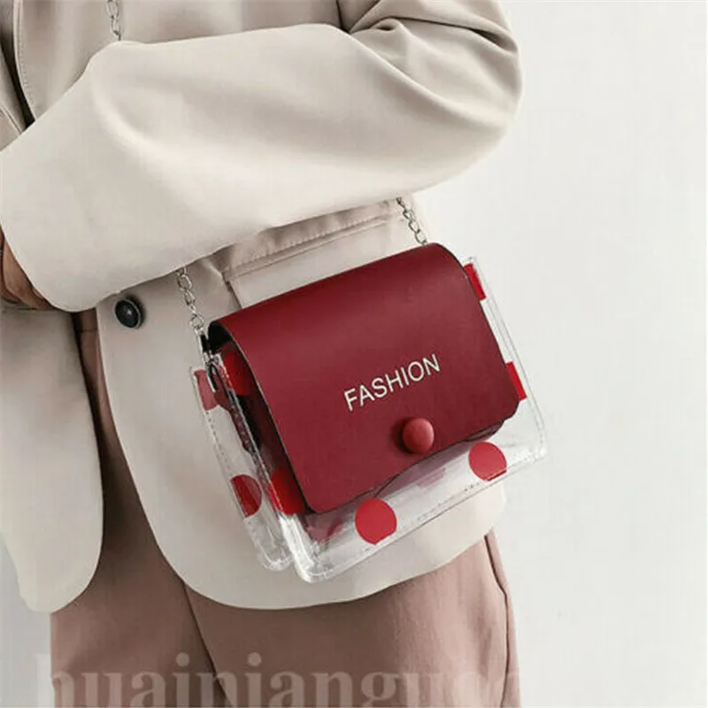 Женская прозрачная сумка через плечо из ПВХ сумка-тоут с цепочкой лето 2019 | Багаж