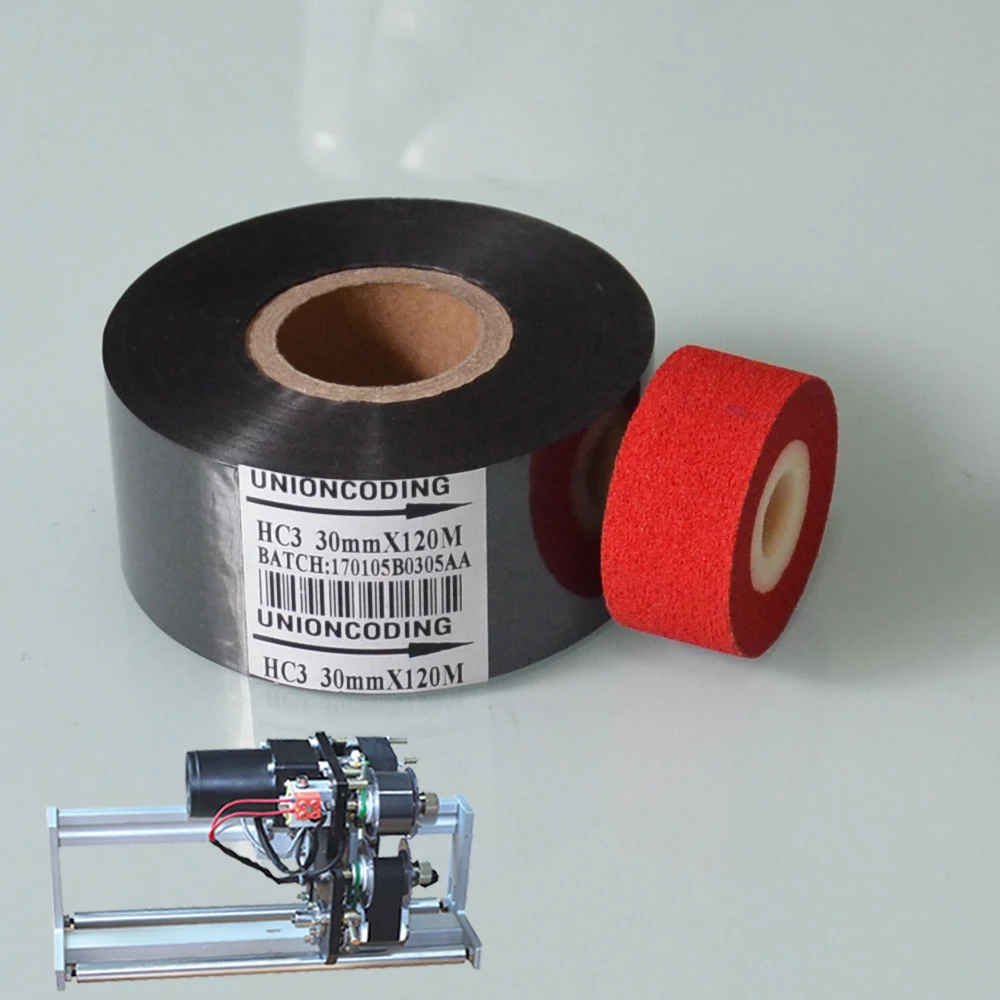 

Black Width 35mm length 120M expiry date coding machine batch hot roll on Medical industry