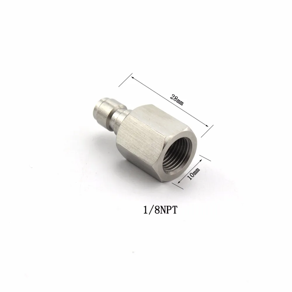 2PCS=1 SET PCP Airforce Paintball Stainless Steel 8mm Fill Nipple 1/8NPT Male Plug Quick Female Coupler Fittings Air Socket | Спорт и