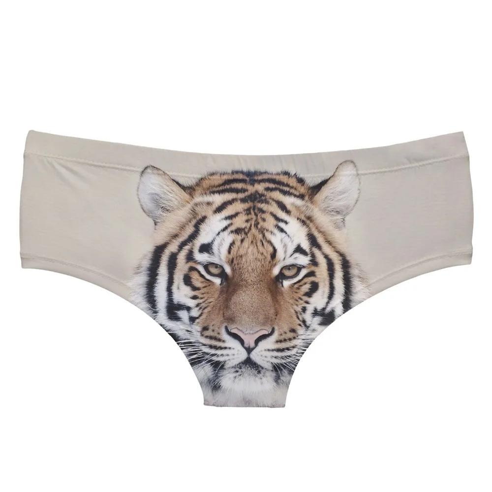 LEIMOLIS Angry tiger забавные сексуальные трусики с принтом животных женские милые нижнее