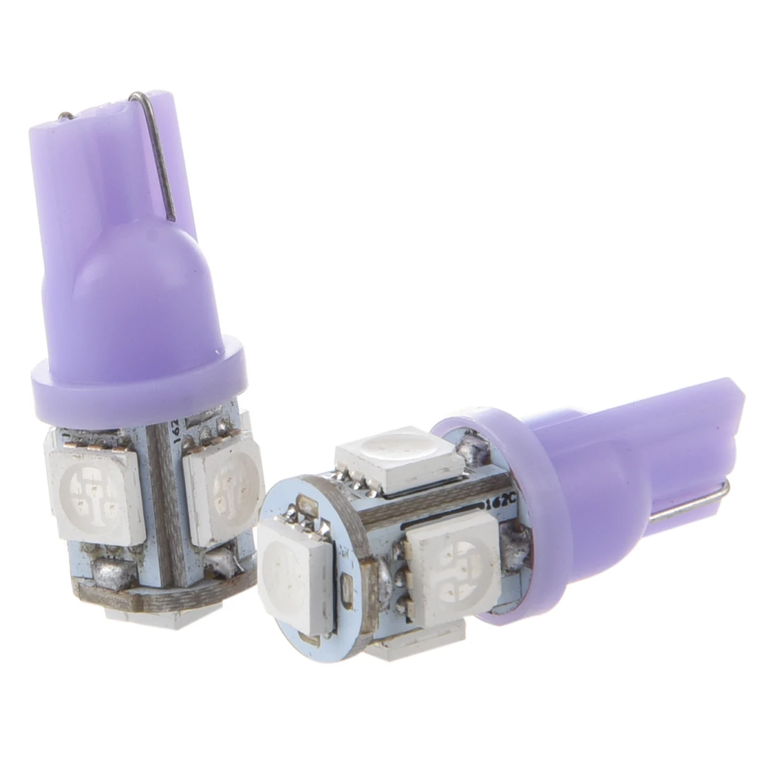 Автомобиль DC 12V фиолетовый свет T10 5050 SMD 5 светодиодов боковые парные