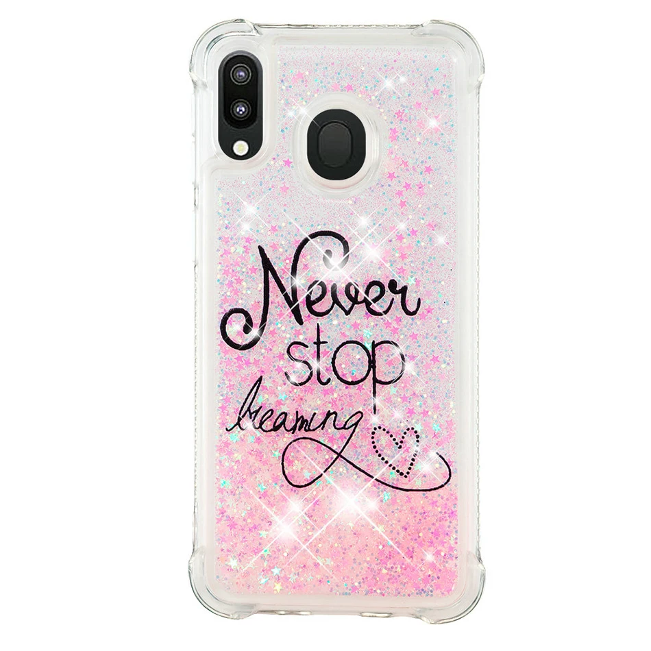 Dream Блестками Жидкий чехол для samsung Galaxy M20 M10 A10 S10E S10 S9 J4 J6 плюс A7 A750 J400 J600 Note 9 зыбучие пески чехол - Цвет: Dream