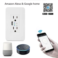 smart life tuya wifi remote control wall socket us standard compatible with alexa and google home for smart home