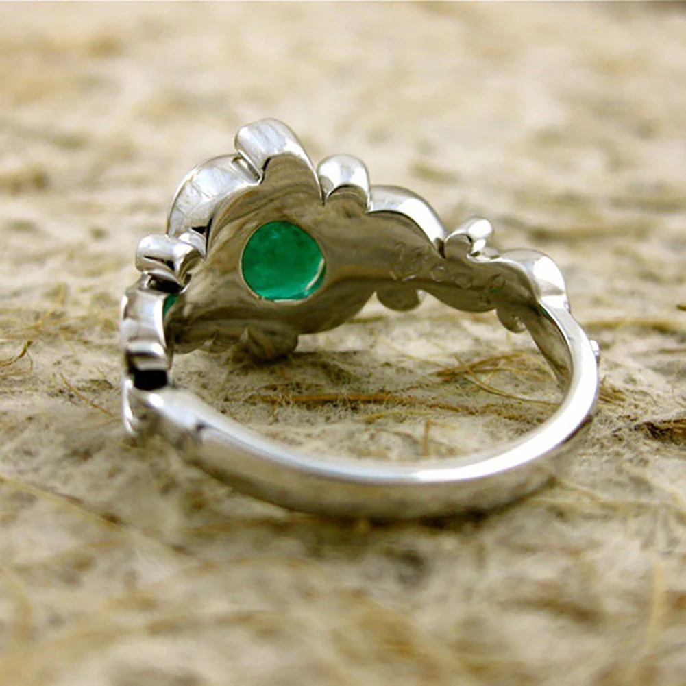 Newest Design Green/Blue Stone Rings for Women Metal Silver Plated Vintage Fashion Jewelry Cheap Price | Украшения и аксессуары