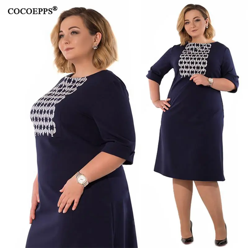 COCOEPPS 5XL 6XL летние новые женские платья размера плюс с принтом летние сапоги до колена большого размера длинное платье Vestidos одежда для работы