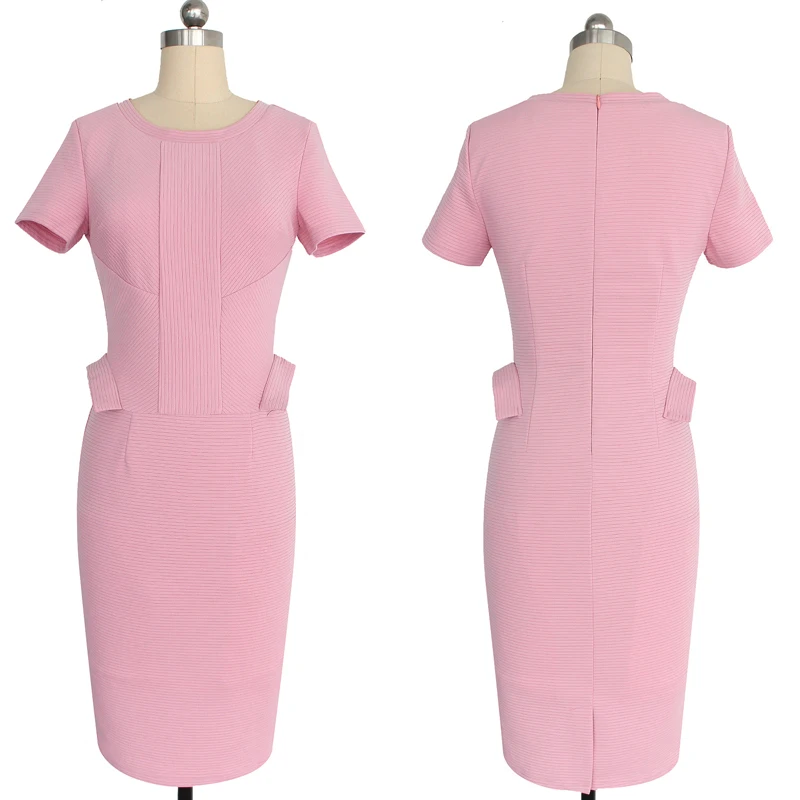 Элегантный баски ребристые Тонкий туника винтажные офисные деловые