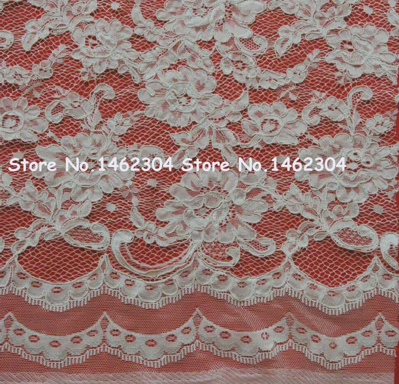 58 &quotНовая кружевная ткань для свадьбы цвета слоновой кости кружевной материал