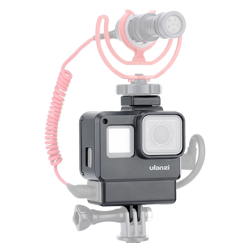 Accessories Protective Case Vlogging For Gopro Hero 7 6 5 Sports Camcorder Durable Cover Parts Extend Microphone Port Cold Shoe |