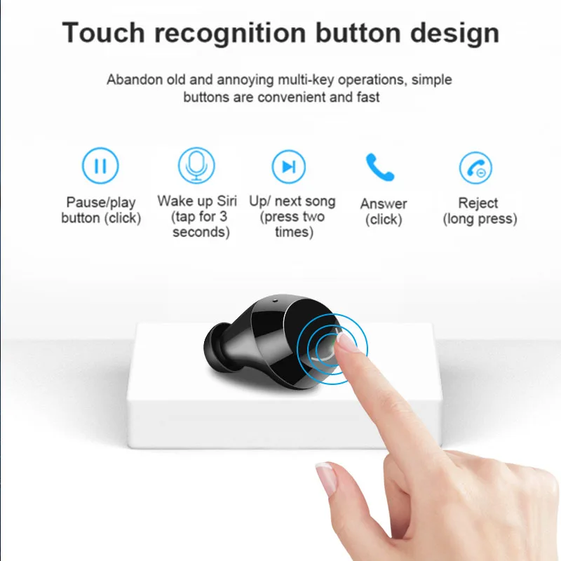 Touch TWS29 IPX5 водонепроницаемые Bluetooth 5 0 настоящие беспроводные наушники-вкладыши