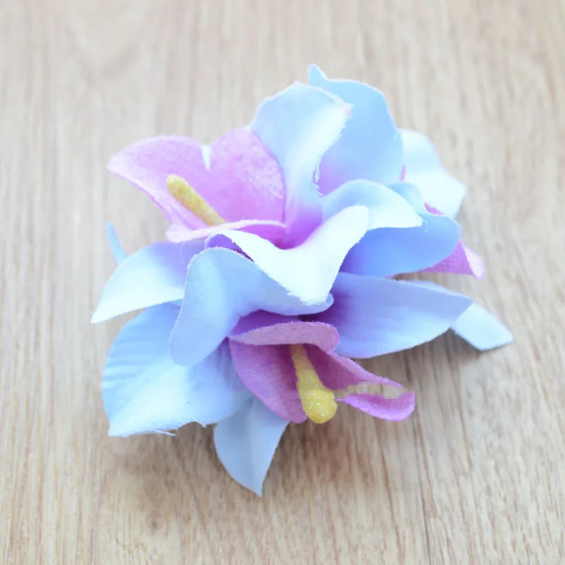 Искусственные цветы Три орхидеи хорошие шелковая ткань Моделирование Цветы