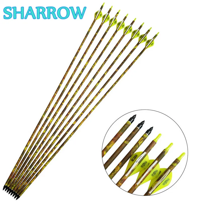 Стрелы из углеродного волокна SP 600 для стрельбы лука 12 шт. 32 дюйма|Дартс| |