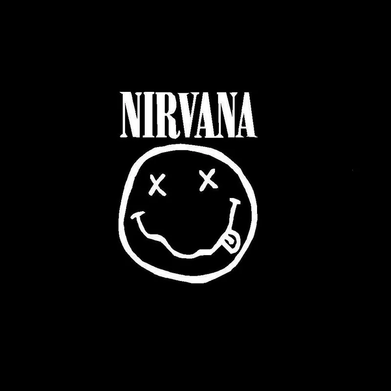 13X9 4 см NIRVANA забавные виниловые трафареты черный/серебристый автомобильный