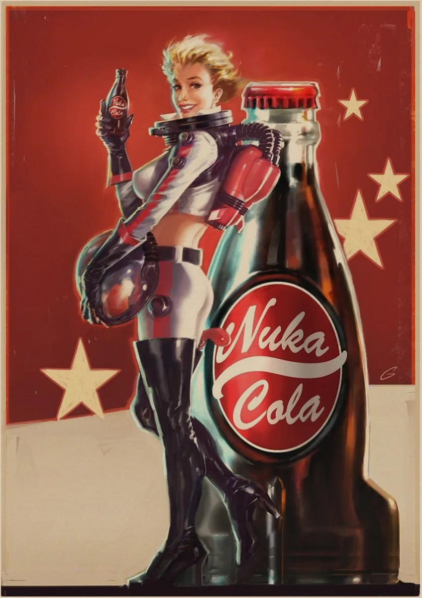 9 Fallout 3 4 игровой плакат Fallout серия игра Ретро плакат, крафт-бумага для бара кафе домашний декор Настенная роспись наклейка Z8 - Цвет: 9