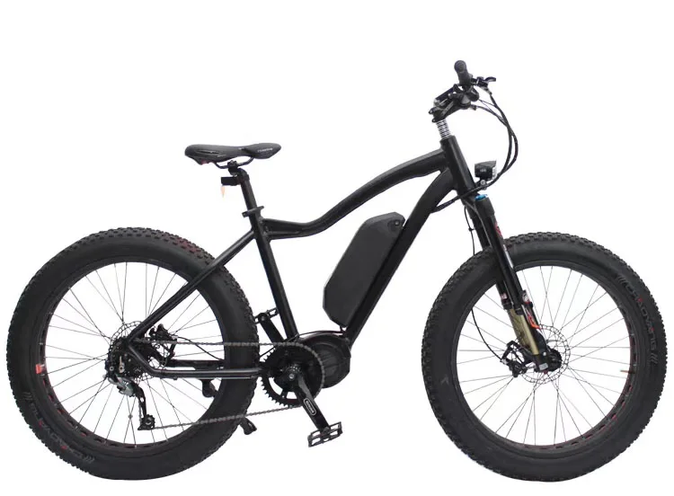

Custom 26inch Snow Ebike 48V 1000W Bafang mid motor electric mountain bicycle smart lcd fat ebike snow tires off-road bicycle