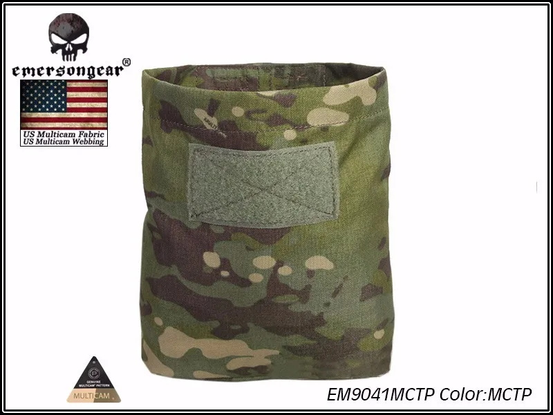 EmersonGear складной журнал переработки сумки охотничьи Airsoft тактический падения разное мешок EM9041 мультикам черный - Цвет: MCTP