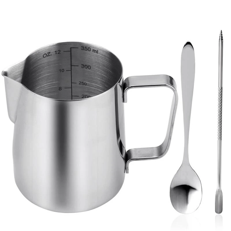 4Pcs Coffee Accessories 58Mm Stainless Steel Tamper With 12Oz Frothing Pither And Spoon Latte Art Pen | Бытовая техника