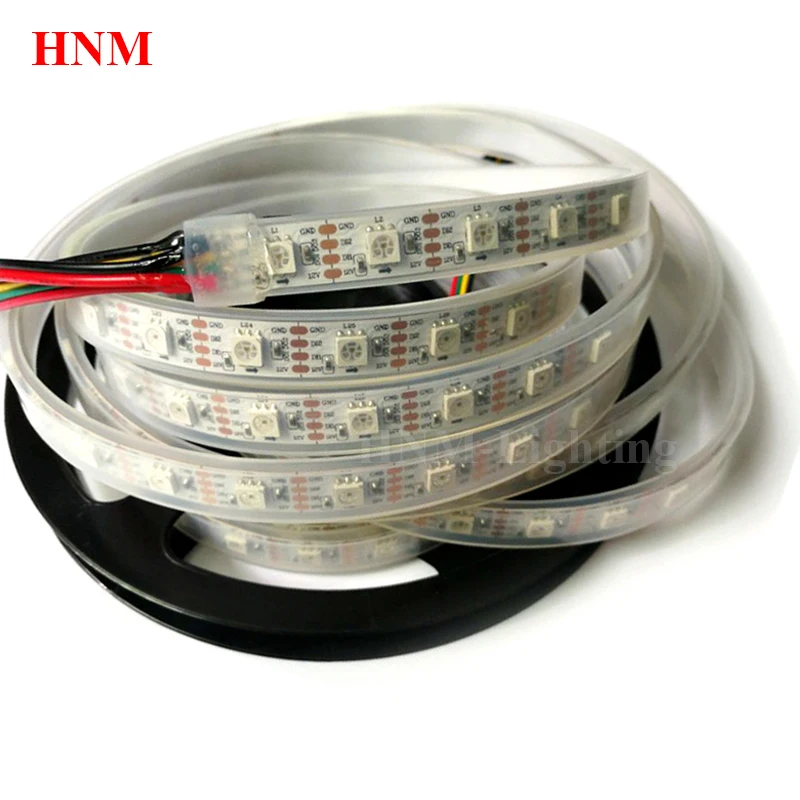 12V 30/60/144 светодиодный s/m WS2815B Светодиодные ленты WS2815 Цифровой пикселей RGB светодиодный светильник полосы ТВ лента Ambi светильник, белый/черный печатных плат, IP20/IP65/IP67