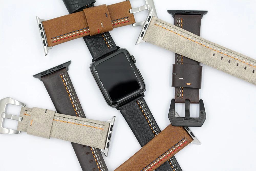 Ремешок URVOI для apple watch series 6 SE 5 4 3 мягкий кожаный браслет из телячьей кожи iwatch