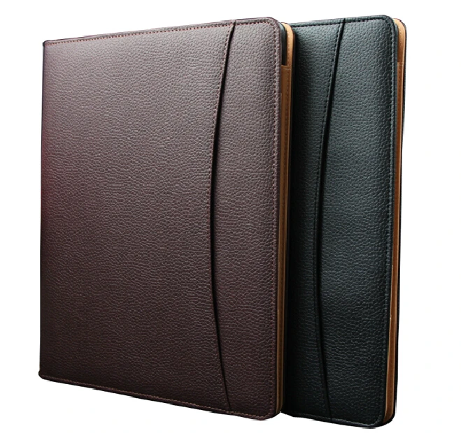 Коричневый чехол для документов из искусственной кожи A4 Notepad профессиональный