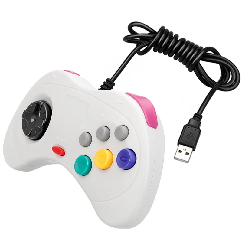 Проводной игровой контроллер Sega Saturn USB геймпад джойстик для систем Классический