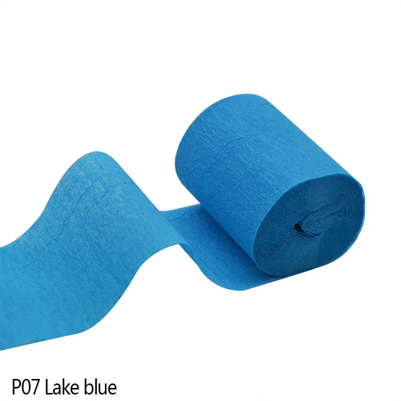 Lake blue 32 фута 10 М длинные узкие ленты из крепированной бумаги DIY Бумажная гирлянда фотографии фоны для свадьбы День рождения Вечеринка Детский душ место украшения - Цвет: Lake blue