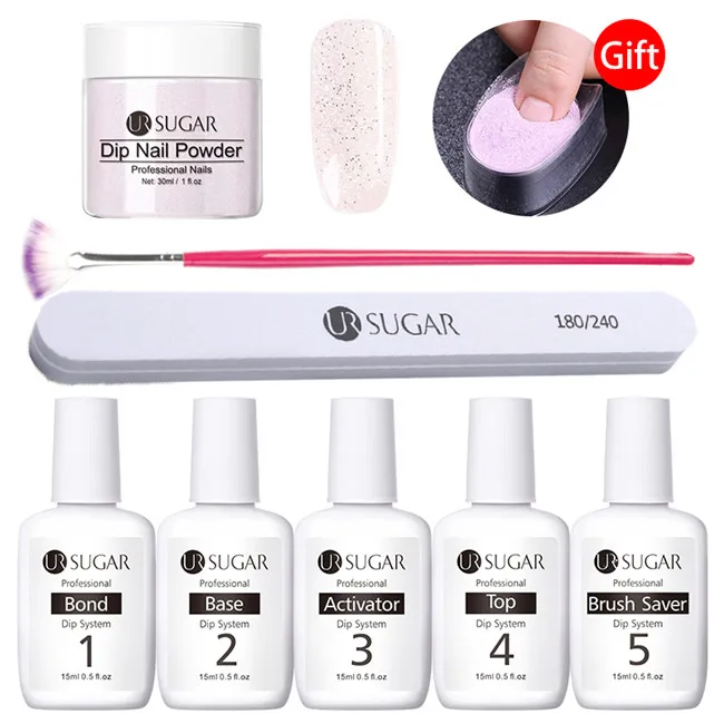 Армейский зеленый Ur Sugar окунающие порошки для ногтей Система окунания ногтей набор натуральный цвет голографический блеск сухой без лампы лечение французских ногтей Декор - Цвет: Армейский зеленый
