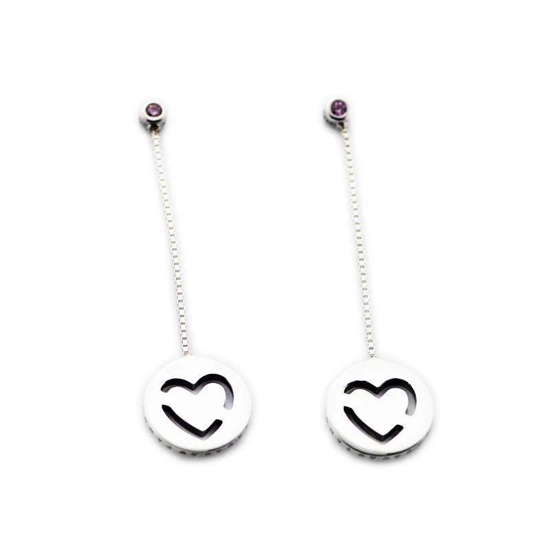 Серьги Pure Love висячие серьги Стерлинговое серебро ювелирные изделия 100% для женщин