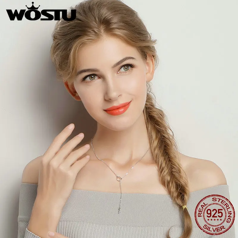 WOSTU бренд Аутентичные 925 пробы серебро любовь кота подвески для женщин модные украшения подарок CQN111