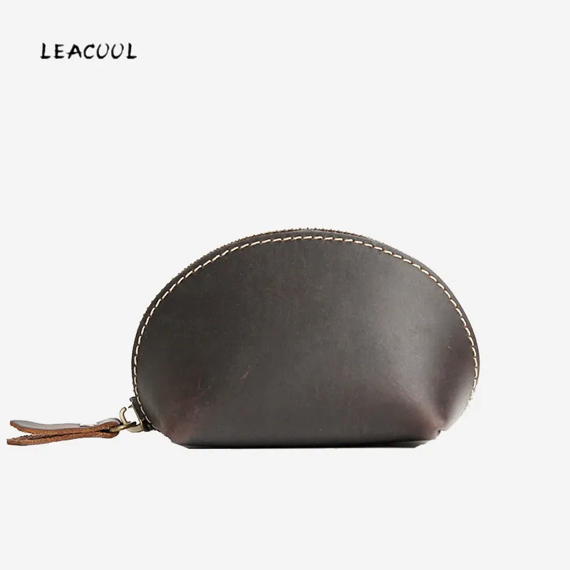 Кошелек LEACOOL из натуральной кожи женский и мужской дизайнерский маленький мешок